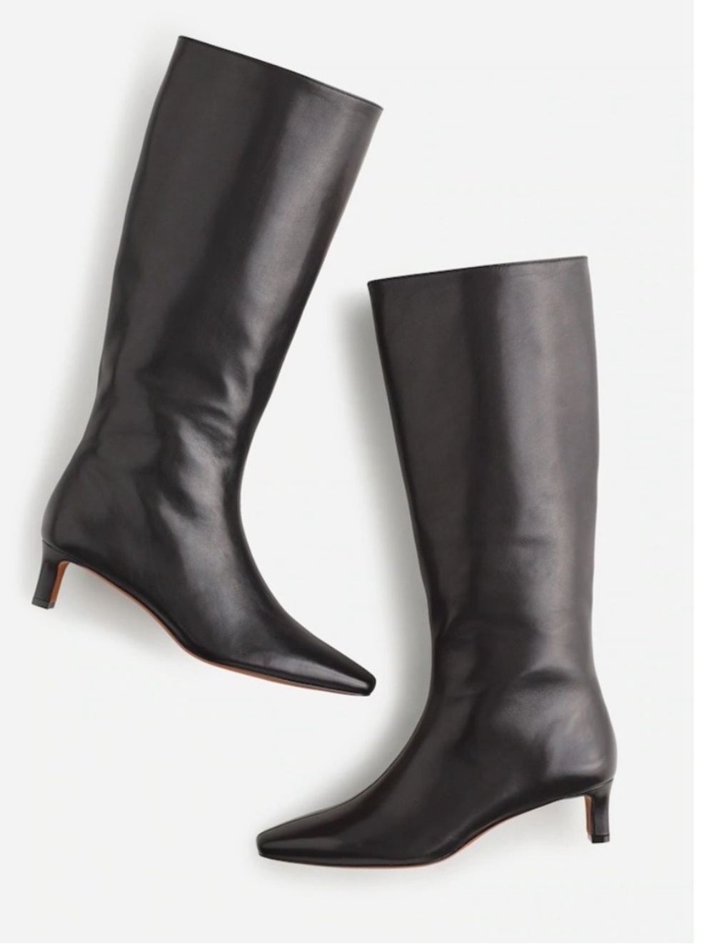 Madewell Dorchester The Dimes Tall Kitten-Heel Boot Size 9 | Tall Leather Boot